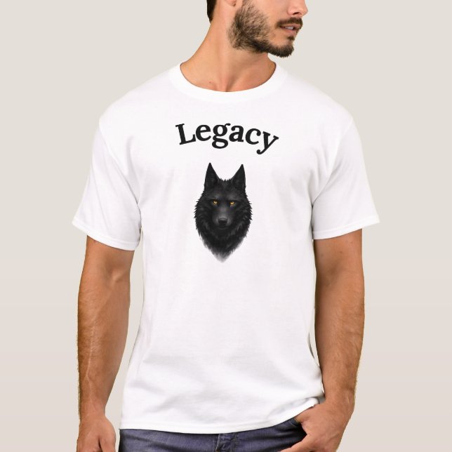Legacy Black Wolf Graphic T-Shirt (Front)