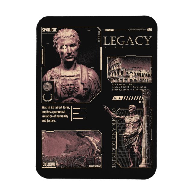Legacy - Brutalist Design Magnet (Vertical)