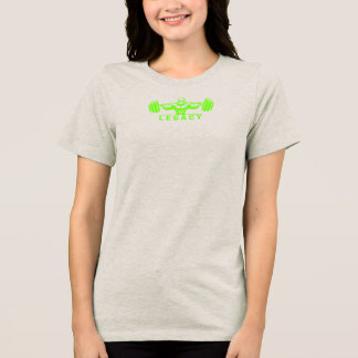 Legacy Minimalist Gym Design – Neon Green Fitness Tri-Blend Shirt