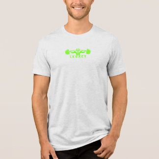 Legacy Minimalist Gym Design – Neon Green Fitness Tri-Blend Shirt