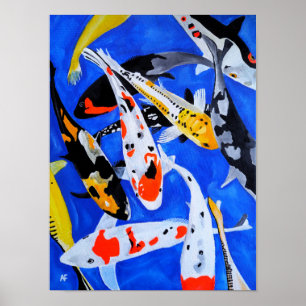 Legacy of the Japanese Koi Painting by Alfred Fox Poster