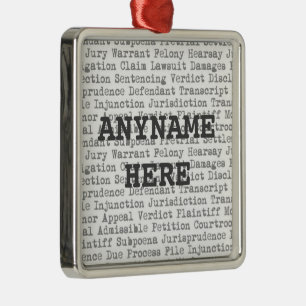 Legal Assistant Christmas Metal Tree Decoration