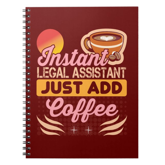 Legal Assistant Coffee Notebook Gift (Front)