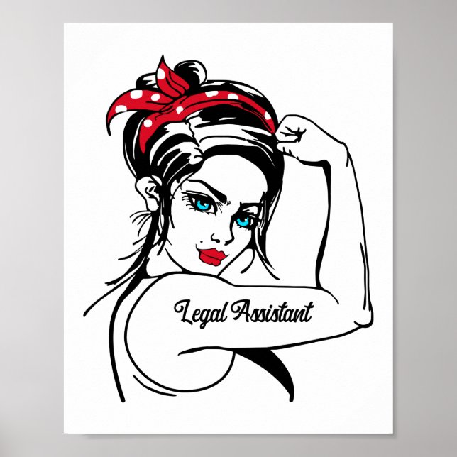 Legal Assistant Rosie The Riveter Pin Up Poster (Front)