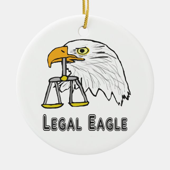 Legal Eagle Ceramic Tree Decoration (Front)