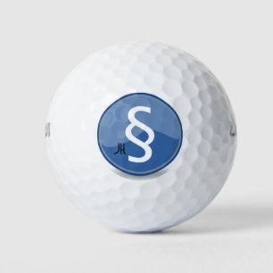 Legal Law Judge Lawyer Monogram Art Golf Balls