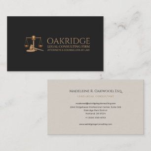 Legal Law Office Firm Attorney  Business Card
