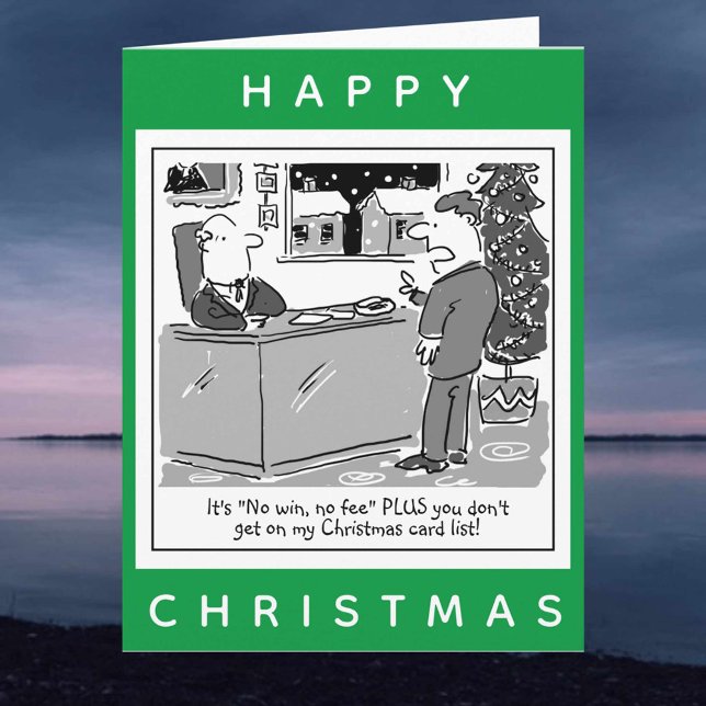 Legal Lawyer and Client Cartoon Happy Christmas Card (Creator Uploaded)
