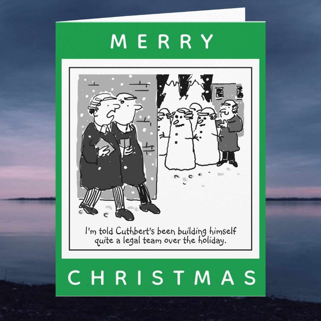 Legal Lawyers And Snowmen Cartoon Christmas Card (Creator Uploaded)
