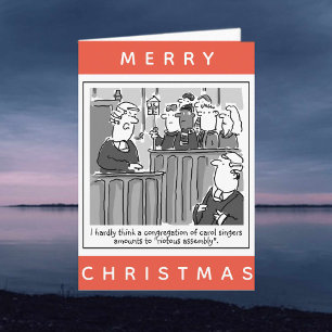 Legal Lawyers Funny Courtroom Cartoon Christmas Card