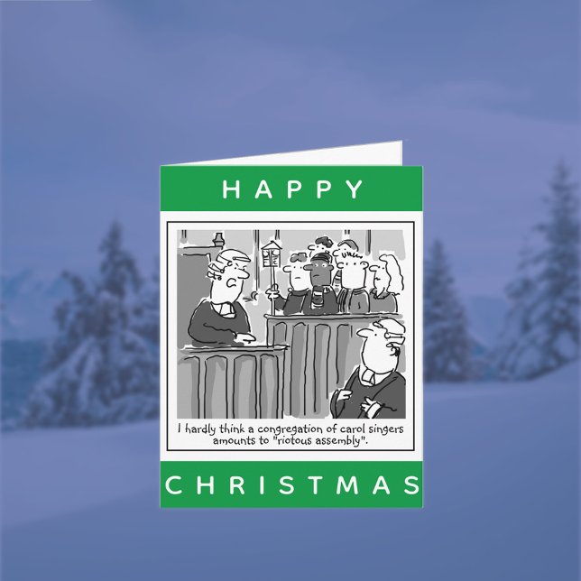 Legal Lawyers Funny Courtroom Happy Christmas Card (Creator Uploaded)