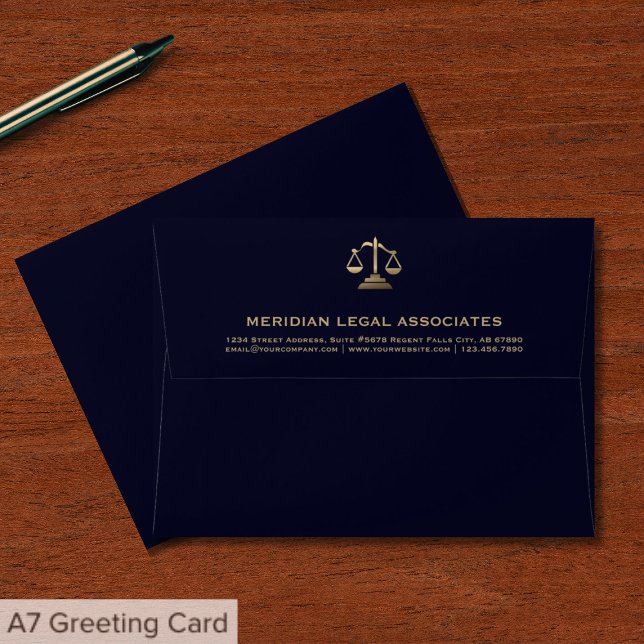 Legal Navy Blue Gold Envelope (Creator Uploaded)