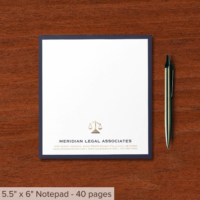 Legal Navy Gold Seal Notepad (Creator Uploaded)