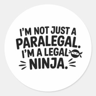 Legal Ninja Paralegal Sticker   Decal