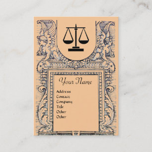 LEGAL OFFICE, ATTORNEY Monogram Business Card