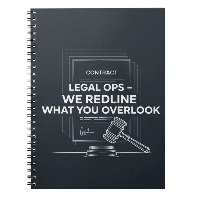 Legal Operations – Organised, Strategic, Essential Notebook (Front)