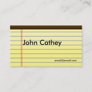 Legal Pad Designer Business Cards