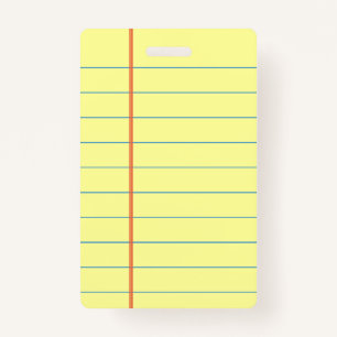 Legal Pad ID Badge