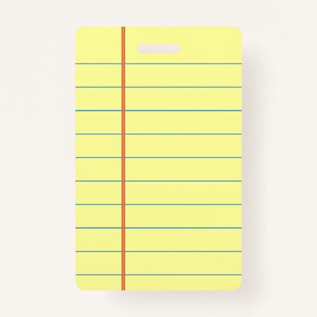 Legal Pad ID Badge (Front)