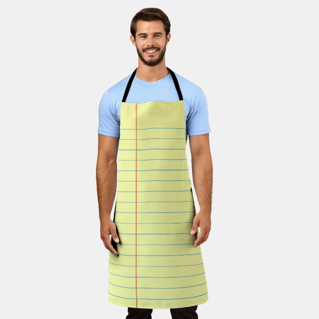 Legal Pad Pattern Apron (Worn)