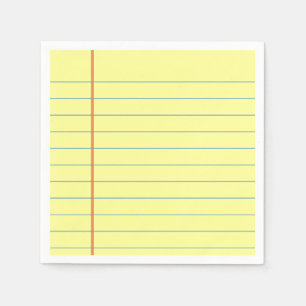 Legal Pad Pattern Napkin