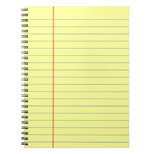Legal Pad Pattern Notebook (Front)