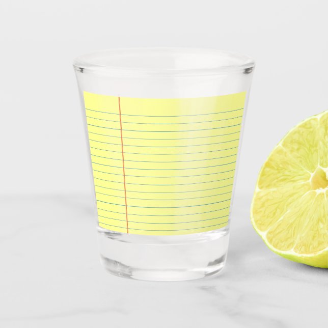 Legal Pad Pattern Shot Glass (Front)