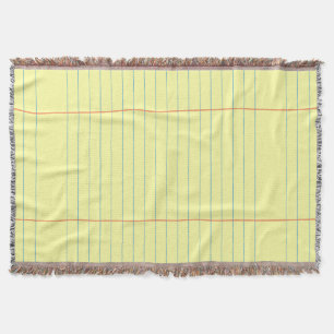 Legal Pad Pattern Throw Blanket