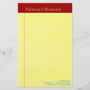 Legal Pad Stationery