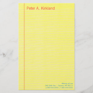 Legal Pad Stationery