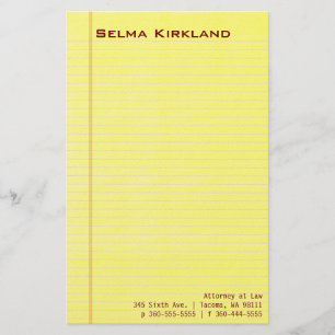 Legal Pad Stationery