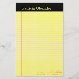 Legal Pad Stationery