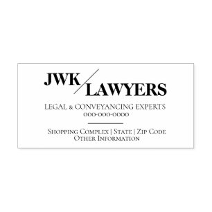 Legal profession monogram lawyers address self-inking stamp