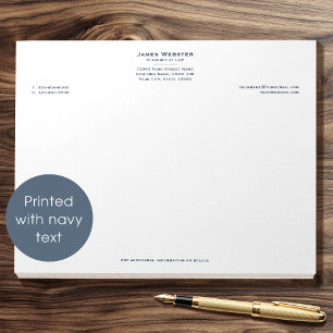 Legal & Professional Attorney at Law Classic Navy Notepad