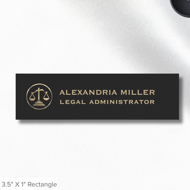 Legal Scales of Justice Name Tag (Creator Uploaded)