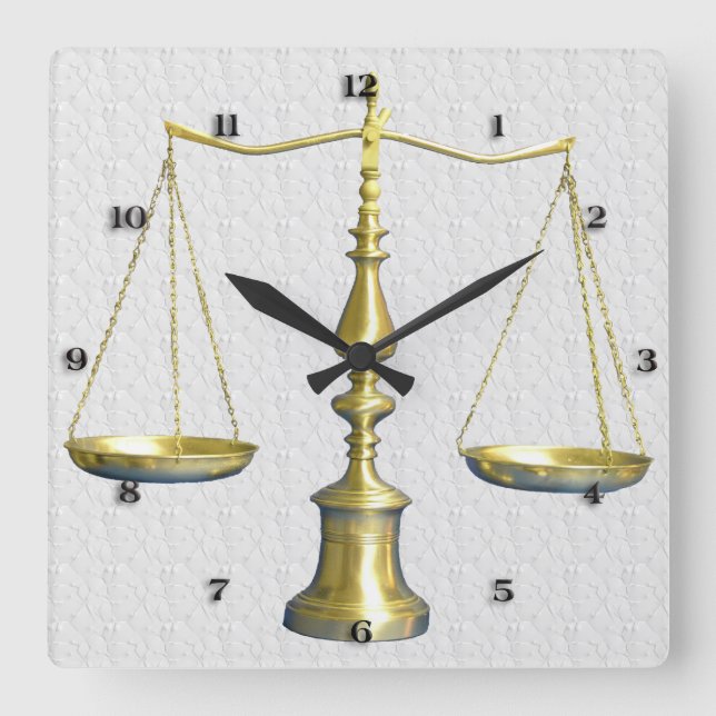 Legal Scales Wall Clock (Front)