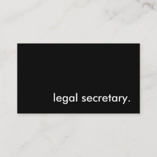 legal secretary. business card