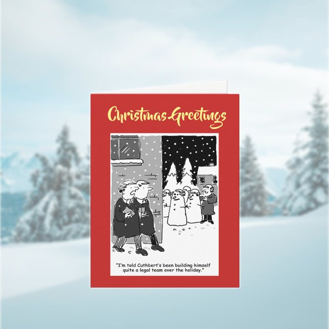 Legal Team of Snowmen Lawyers Christmas Card (Creator Uploaded)
