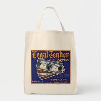 Legal Tender Apples Tote Bag