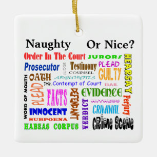 Legal Terms Christmas Ornament