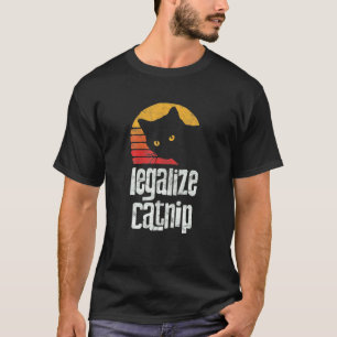 Legalise Catnip Vintage 80 S Style Cat Cute Retro T-Shirt