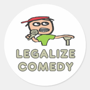 Legalise Comedy Classic Round Sticker