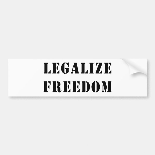 Legalise Freedom Bumper Sticker (Front)
