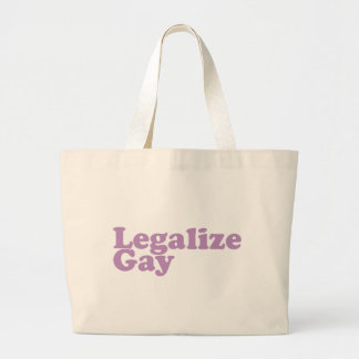 legalise gay lavender large tote bag