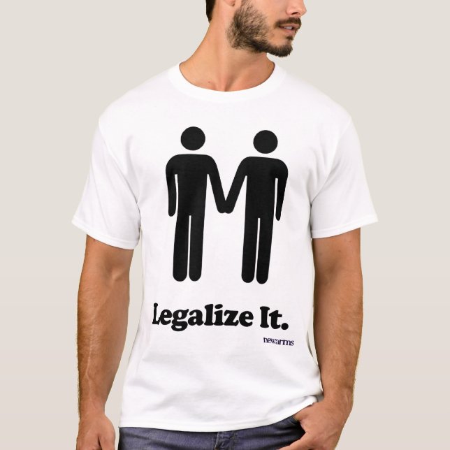 Legalise Gay Men Marriage T-Shirt (Front)