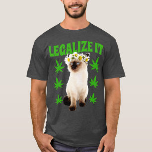 Legalise It Stoned Cat T-Shirt