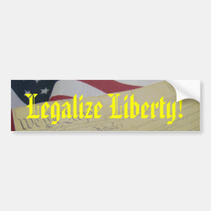 Legalise Liberty Bumper Sticker