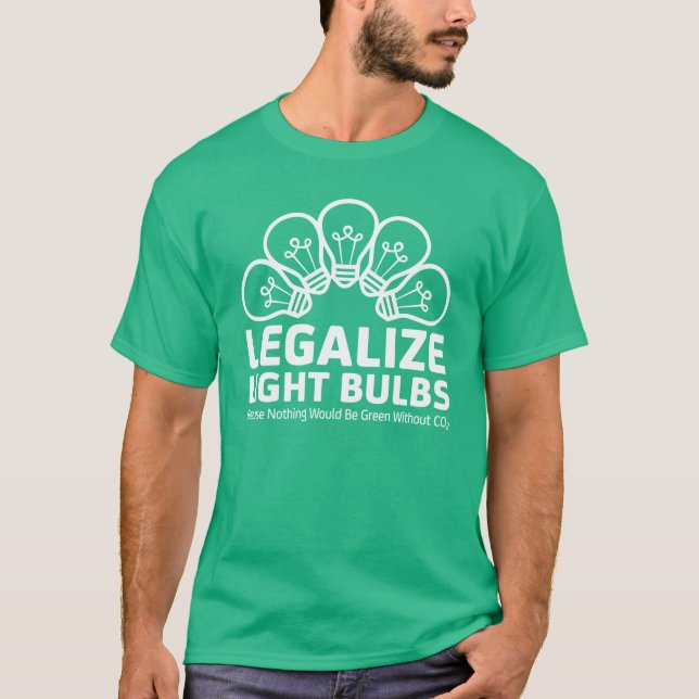 Legalise Light Bulbs T-Shirt (Front)