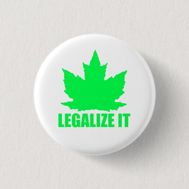 Legalise Maple 3 Cm Round Badge (Front)