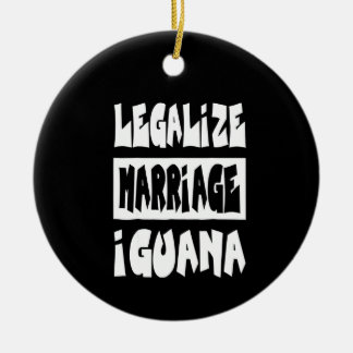 Legalise marriage Iguana Ceramic Tree Decoration